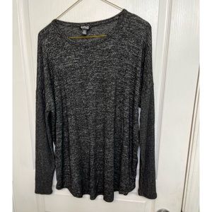 Buffalo David Bitton Woman’s Grey Flecked Long Sleeved Top Size M